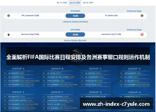全面解析FIFA国际比赛日程安排及各洲赛事窗口规则运作机制